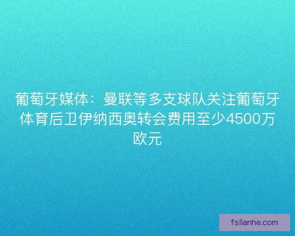 葡萄牙媒体:曼联等多支球队关注葡萄牙体育后卫伊纳西奥转会费用至少4500万欧元 葡萄牙媒体:曼联等多支球队关注葡萄牙体育后卫伊纳西奥转会费用至少4500万欧元
